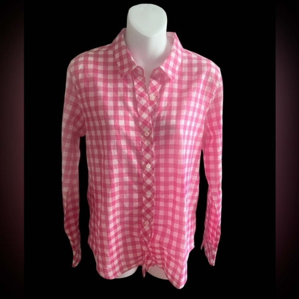 Vineyard‎ Vines Hot Pink/White Checkered Button Down 4